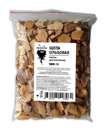 "Чипсы" для копчения "Ольховые" Pikmeister L (500 гр.)